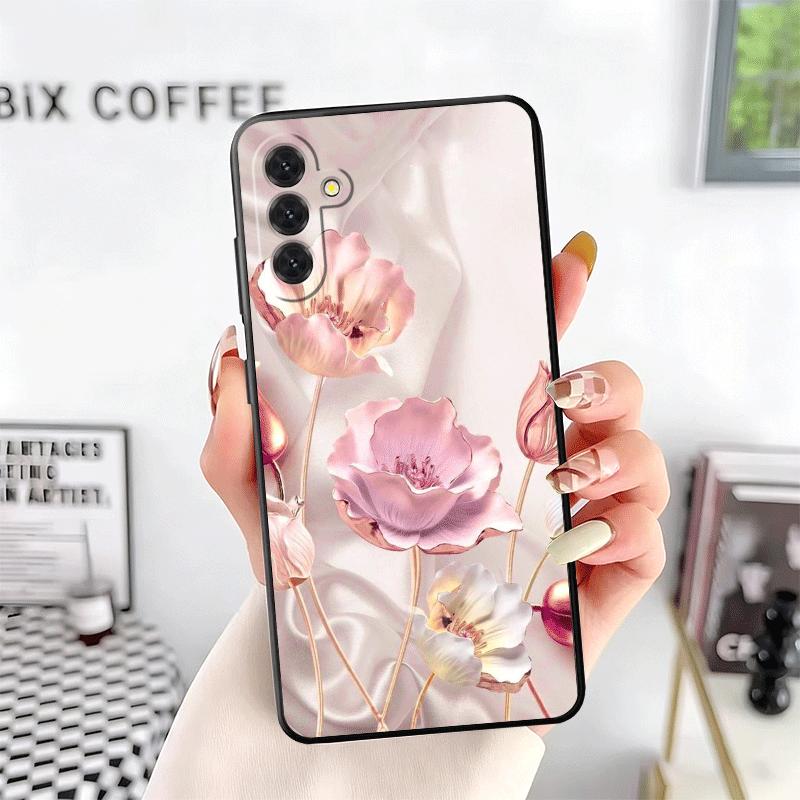 Beautiful Rose Gold Art Soft Phone Case for Samsung A17 A37 A57 A16 A26 A36 A56 A15 A25 A35 A55 A14 A24 A34 A54 A13 A23 A33 A53