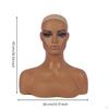 Female Mannequin Bust Shoulders Realistic Hairpiece Cap Makeup Display