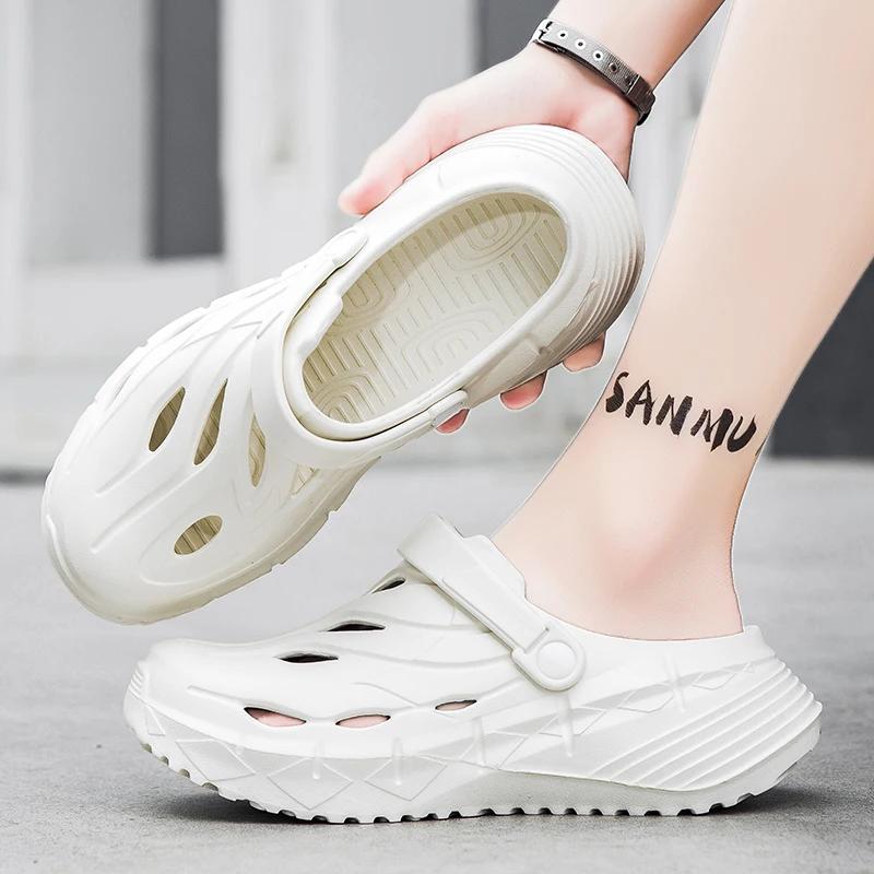 Herr Tofflor Kamouflage Plattform Utomhus Sommar Träskor Dam Strandsandaler Man Mjuk EVA Inomhus Hem Rutschkanor Älskare Flip Flops