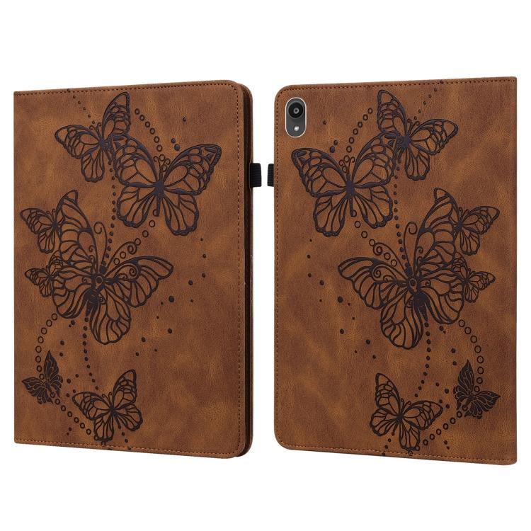 For Lenovo Tab P11 Plus Embossed Butterfly Pattern Leather Tablet Case