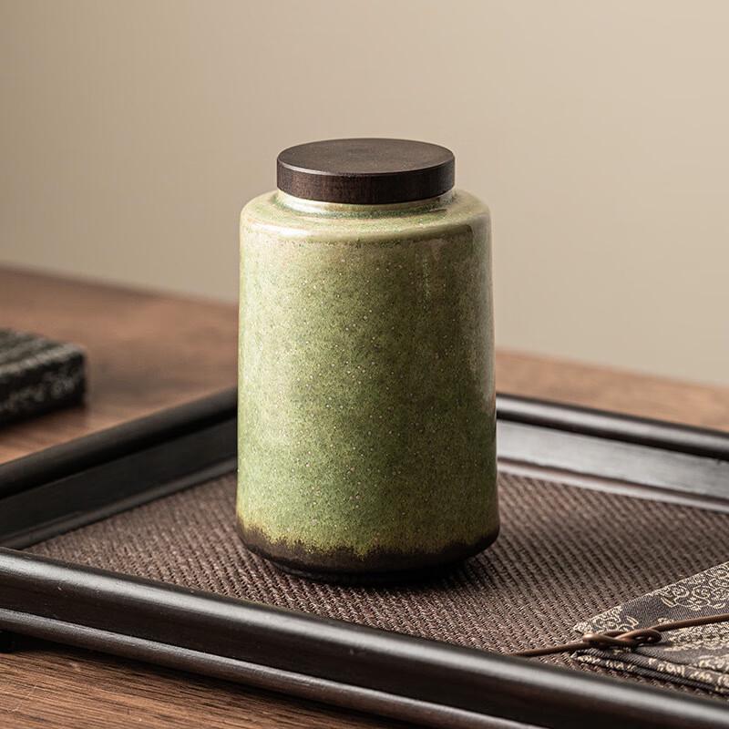 Vintage Ceramic Pu-erh Tea Caddy Tall (Under 500ml)