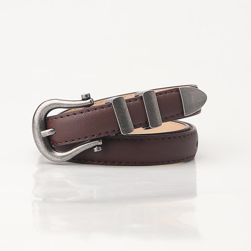 Womens Belt With Alloy Pin Buckle And Vintage Finish For Daily Use