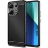 Protective Case for Xiaomi Redmi Note 13 4G - Shockproof Silicone - Black - Elegant