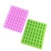 2Pcs/Set 49 Holes Silicone Mold + Dropper Set Cartoon Chocolate Gummy Candy Mold Ice Cube Maker