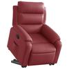 Recliner with Rising Aid Burgundy Artificial Leather