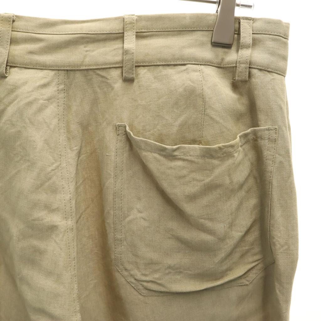 Armani Collezioni Made In Italy Linen Blend Wide Pants 46 Beige Men's Used