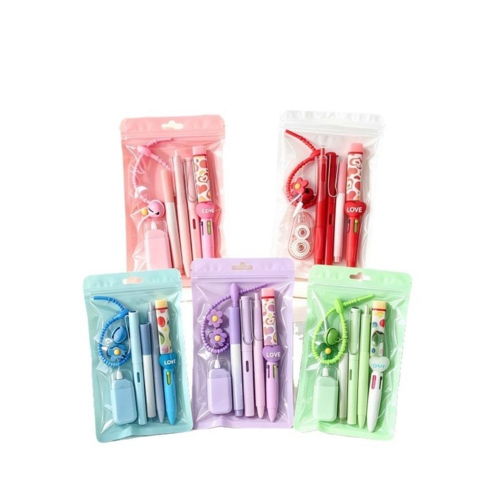 7-in-1 Flower Stationery Set Multi Color Pen Gift Set Kawaii 7 in 1 Pen Set  School Supplies