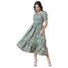 KZULLY | Elegance: Smocked A-line Midi Dress - Superior Comfort & Chic Style