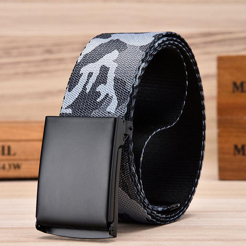 Camouflage 3.8Cm Canvas Belt Military Training Outer Belt Nylon Tactical Belt