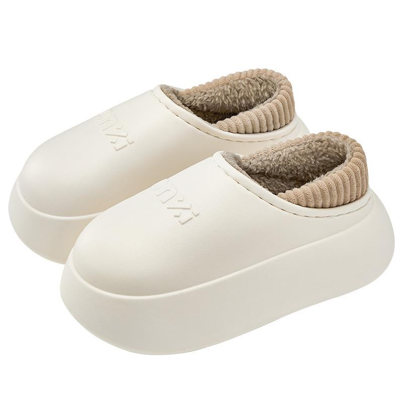 Waterproof Cotton Slippers Winter Warm 2025 New Indoor Home All-inclusive and Thick-soled Snow Cotton Shoes