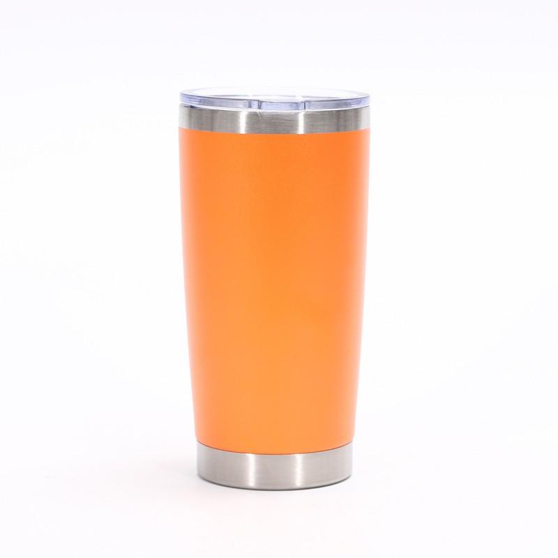 20oz Double Wall Vacuum Insulated Stainless Steel Travel Mug Car Office Home - Lightweight Portable Cup With Press Lid