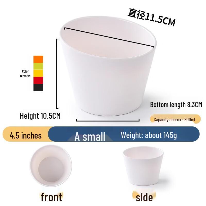 Colorful Melamine Slanted Serving Bowl Small