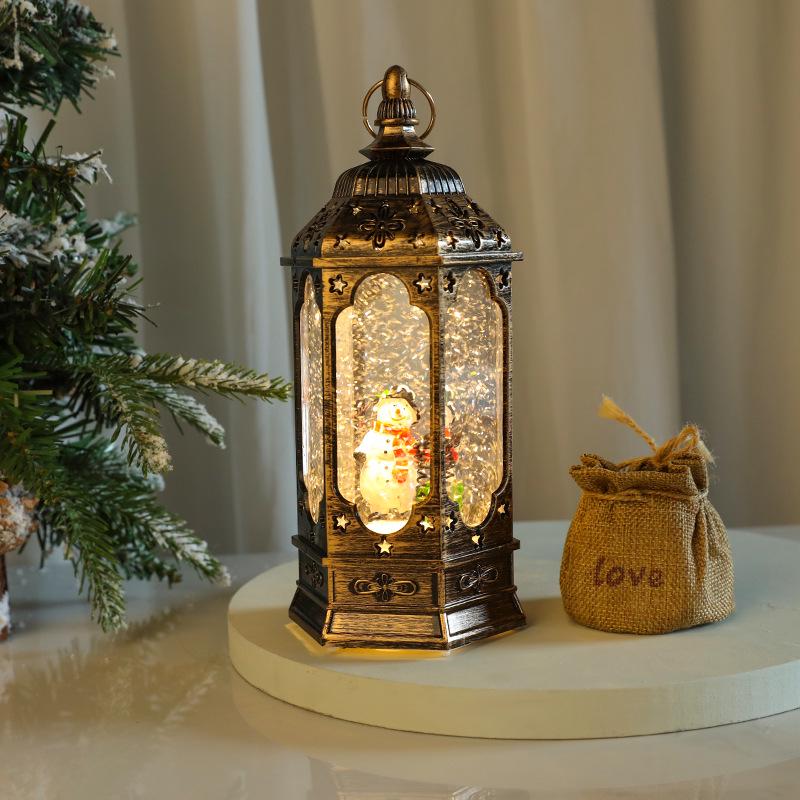 Christmas Luminous Musical Oil Lamp: Refillable Holiday Hotel Decoration & Gift Musical with Light