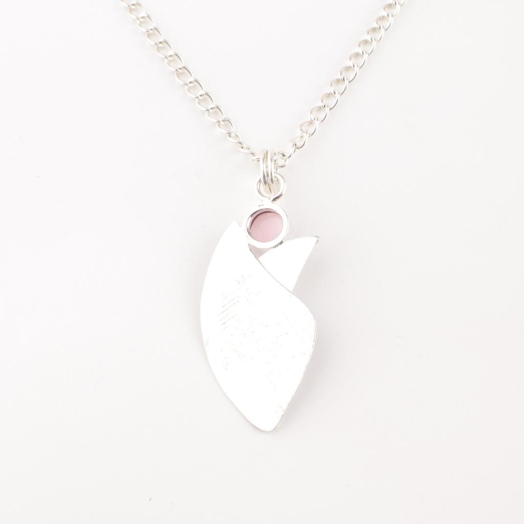 Pink Cat's Eye Gemstone 925 Sterling Silver Jewelry Handmade Stylish Pendant PP-36-45