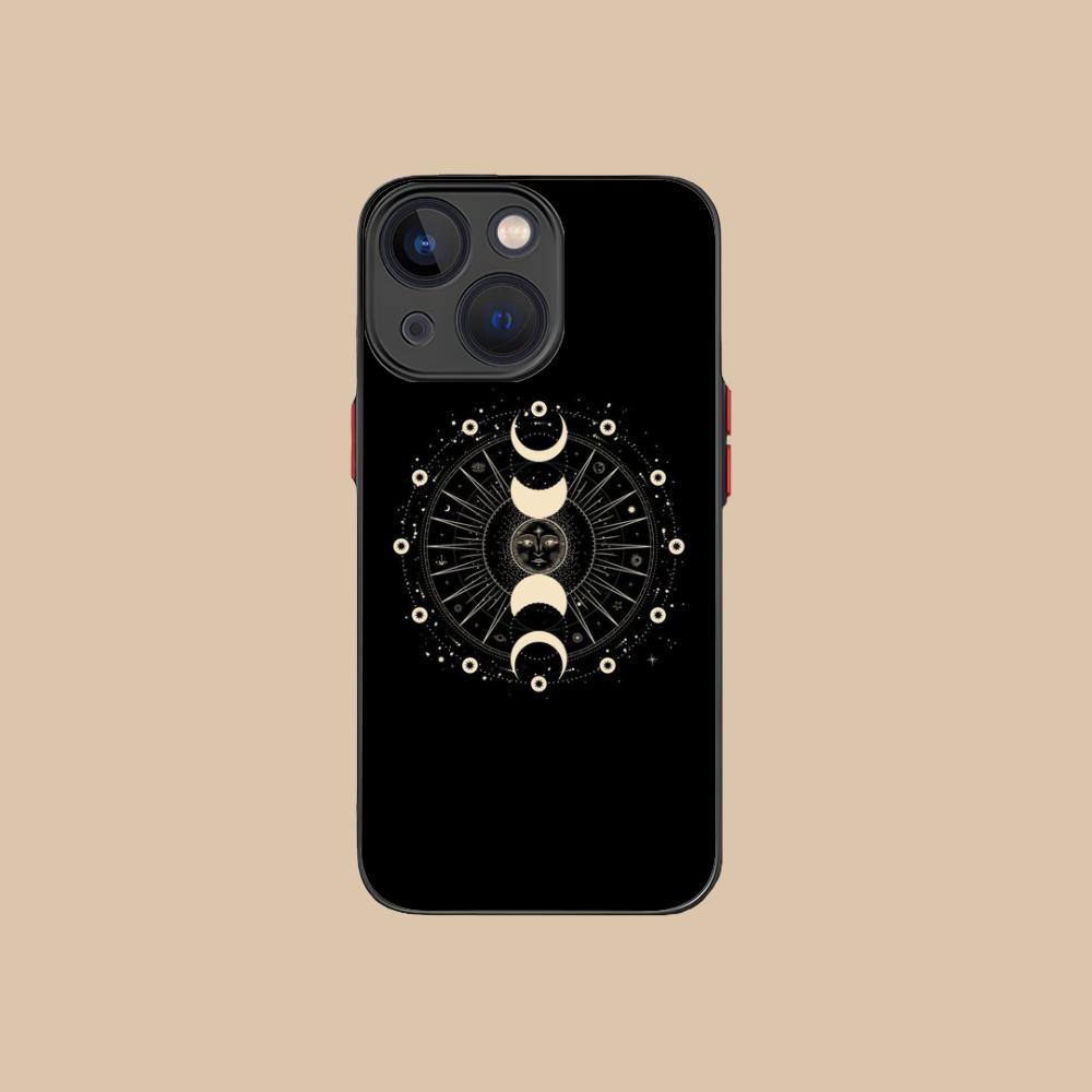 Sun Moon Mobile Cell Phone Case for iPhone 17 16 15 14 13 12 11 X XR XS 8 7 Air Pro Max Plus Mini Colorful Silicone Cover Luxury