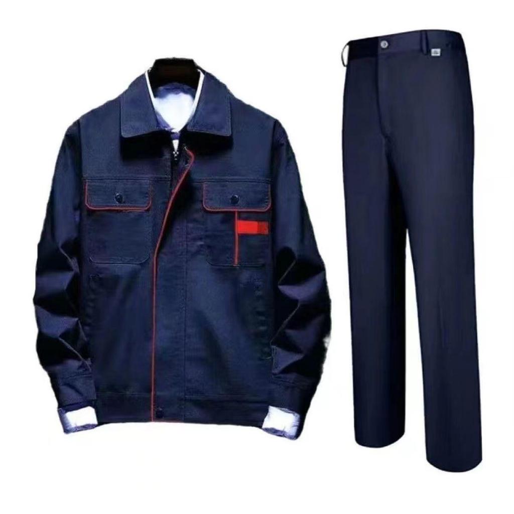 Men's Durable Long Sleeve Workwear Set - Comfortable Anti-Wear Auto Repair Overalls for Spring & Autumn