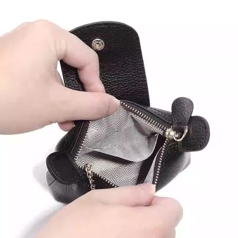 New Personalized Handbag, Small Wallet, Fashion Key Bag, Soft Leather Coin Card Bag, Exquisite Short Change Bag.