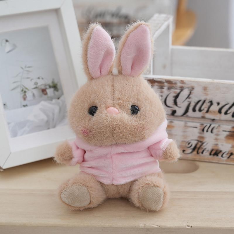 

Причудливый плюшевый брелок-кролик Очаровательная мягкая игрушка-кукла с разноцветными вариантами Одежда Pink Dress