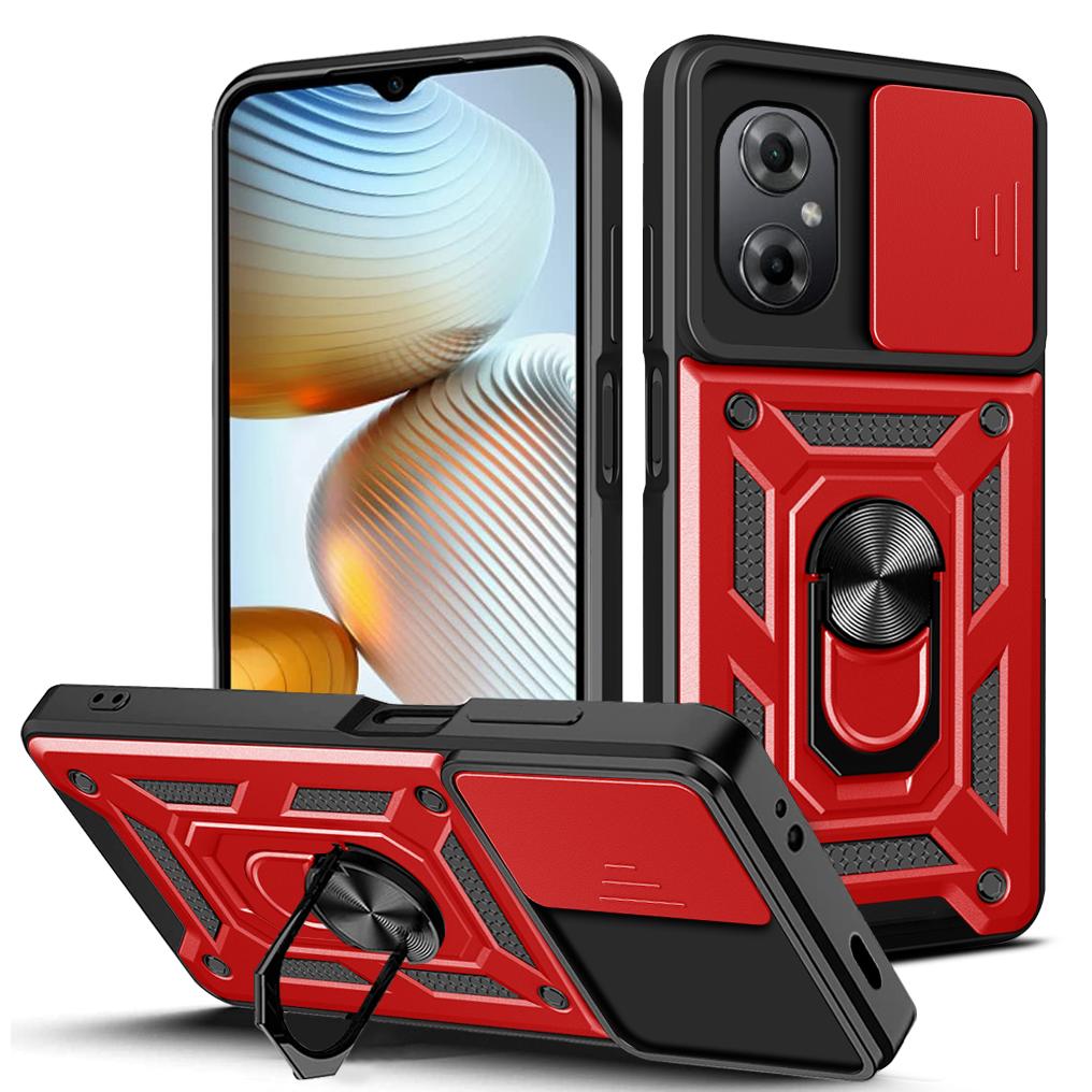 Für Realme C67 4G Hülle Realme 12 Lite Cover Realme C67 4G Magnetischer Ringhalter Rüstungs-Handyhülle Kamera Schutz Rückseite