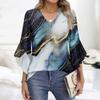 Blouses For Women Dressy Casual 3/4 Length Sleeve Womens Tops V Neck Tshirts Shirts With Flared Sleeve
