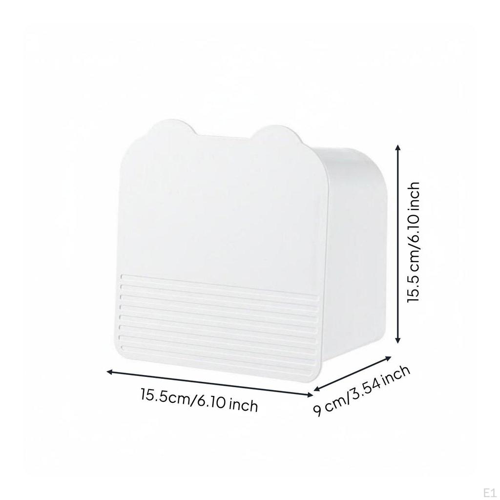 Napkin Holder Dustproof Wall Mounted Storage Box Versatile Hinged Lid Dispenser for Women,
