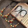 Retro Natürlicher Schwarzer Achat Tigerauge Stein Chalcedon Künstliches Grünes Katzenauge Schlüsselbein Kette Halskette Pullover Kette