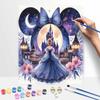 Disney DIY Oil Painting Kits Cinderella Castle Night Sky Hand Painting Home Decor Craft Gift Ideas Wall Art Modern Decor Paint By Number