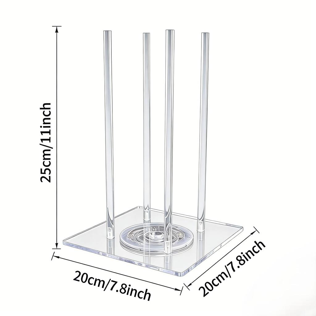 Acryl-Donut-Ständer mit Lazy Susan Drehteller für einfachen Zugriff Rotierende Anzeige Geeignet für Hochzeiten Geburtstage