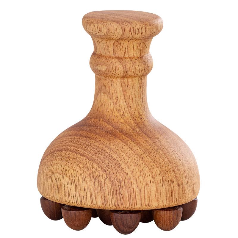 Universelle Eichenholz Meridian Bauchmassagebürste mit Sehnenbürste