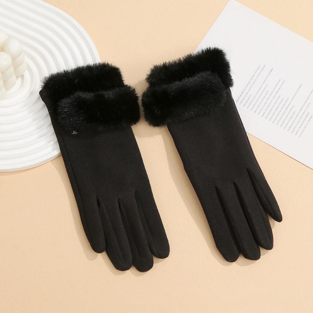 Keep Warm Women Gloves Touchable Screen Full Finger Gloves New Winter Gloves  Cycling Driving