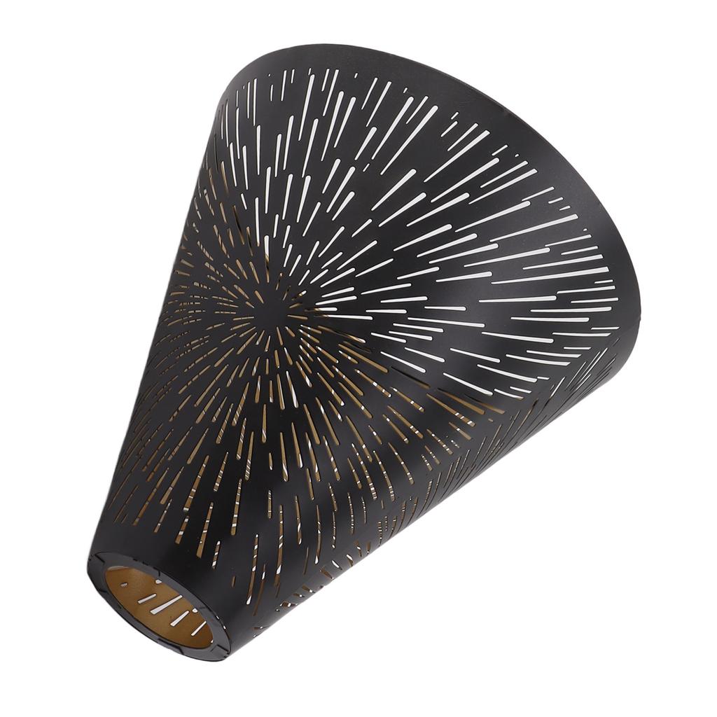Table Lamp Shade Laser Engraved Metal Fireworks Shape Projection Lampshade for Bedroom