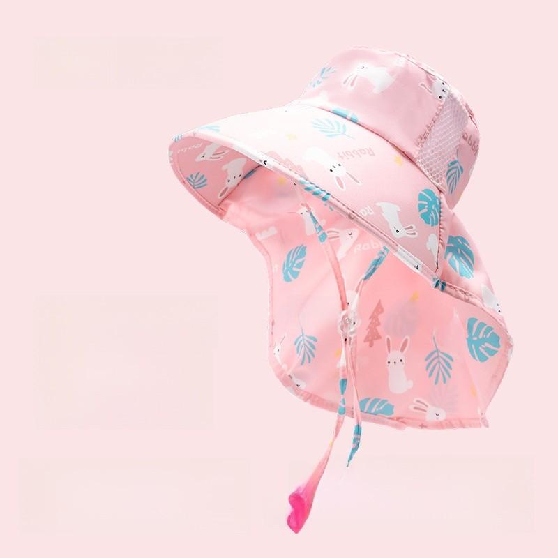 Kids Sun Protection Cap With Adjustable Fit And Wide Brim For Spring And Summer Use