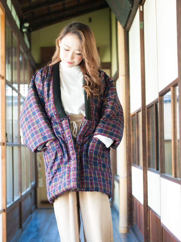 [Tayutafu] Kurume-ori Hanten (Japanese padded jacket) for women, made in Japan. One size fits all. A perfect gift for Mother's Day, Respect for the