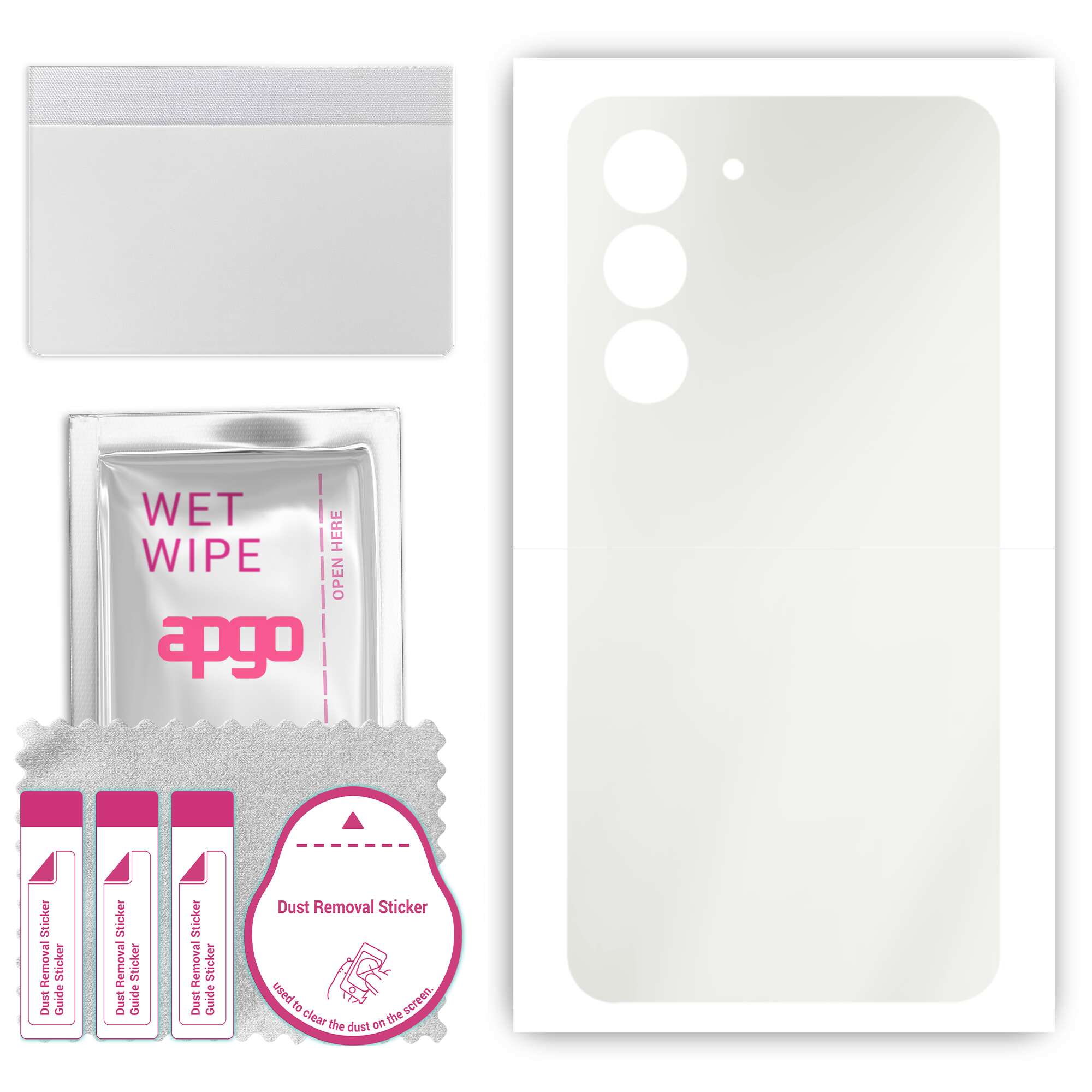 

apgo MATTE Protective Skin Sticker for the back compatible with Samsung Galaxy S23+ Plus, Wrap Film, Hydrogel Film, Flexible, Soft TPU with positionin