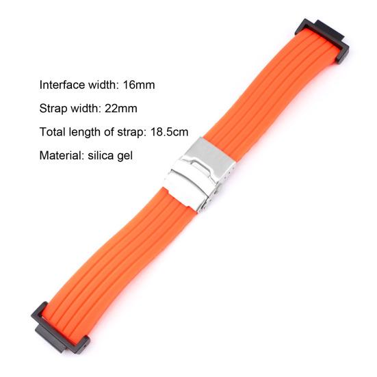 Pásek na hodinky Měkké vodotěsné příslušenství 22mm silikonový náramek na zápěstí Kompatibilní pro Casio GA-110/DW-5600/GA2100