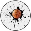 Living Room Bedroom Floor Mats Kids Room Area Rug Basketball Ball Retro Striped Print Round Rug