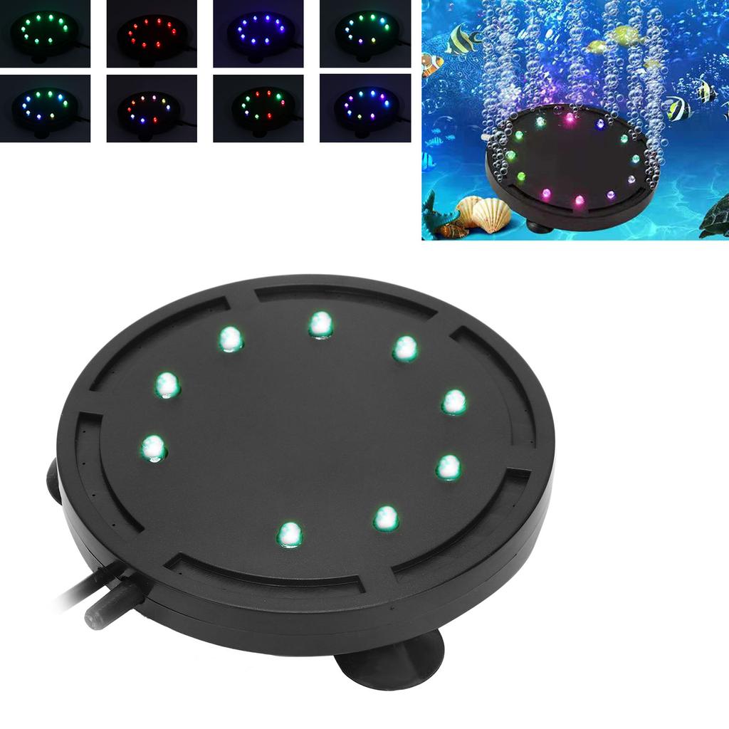 Akvarium LED Luftsten Akvarium Bubblare Syrediffusor med Ljus