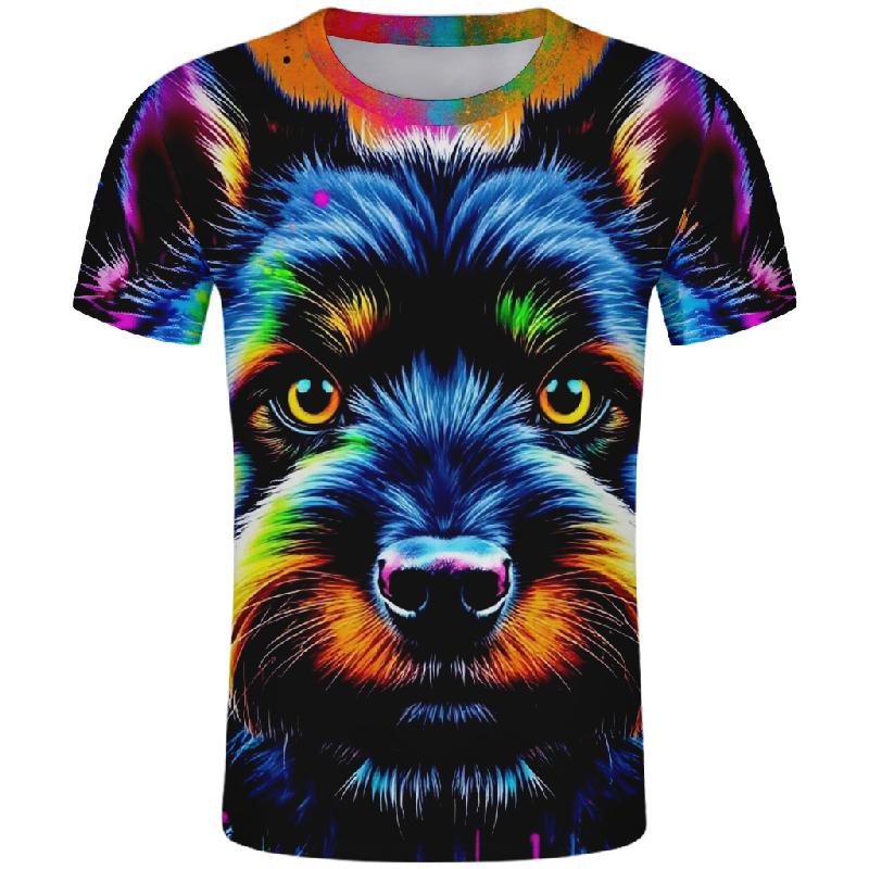 Hund T-shirt Anpassat Namn Laglogotyp Seriefigur Djur Huvudbonad Topptryck Foto Text Kläder