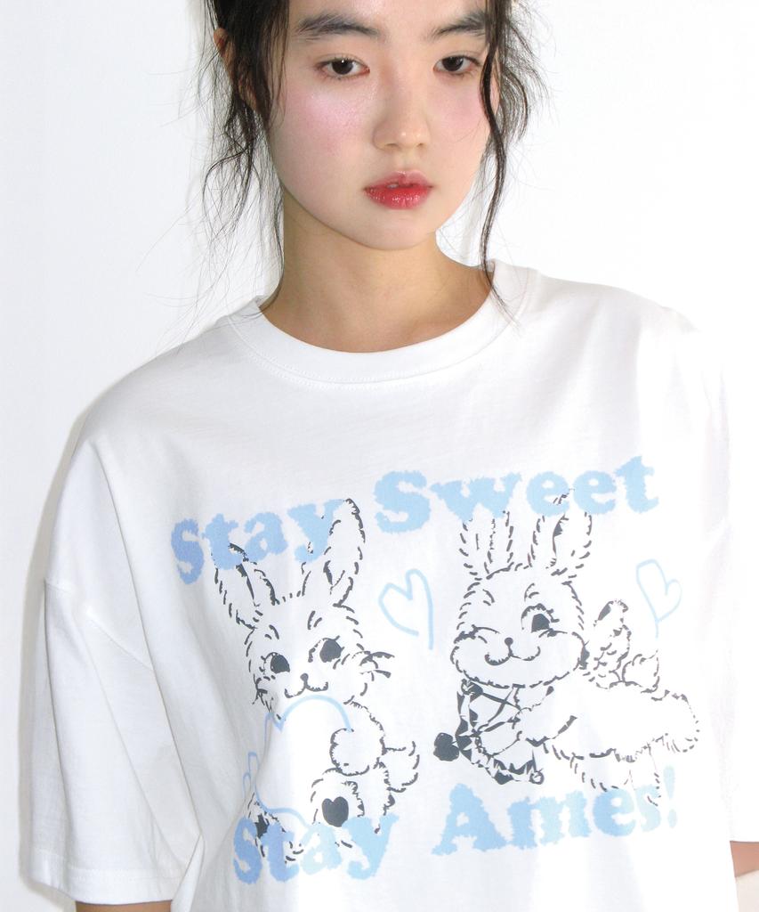 AMES-WORLDWIDE Sweet Rabbit Tee White