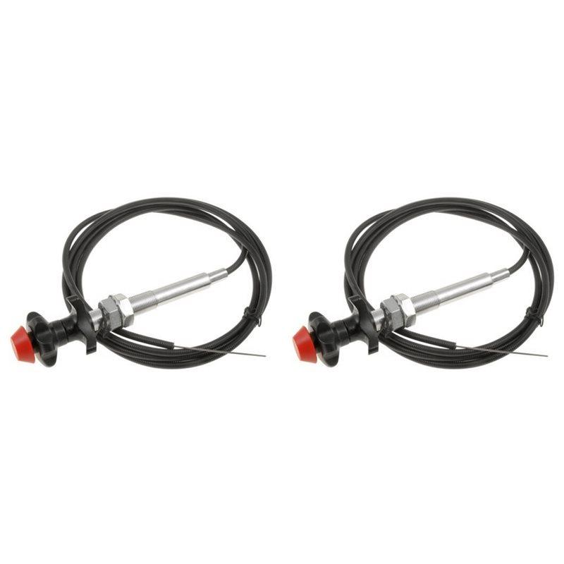 2Pcs 10FT Heavy Duty Vernier Locking Throttle Cable 55204 VCGTX10 Truck Equipment