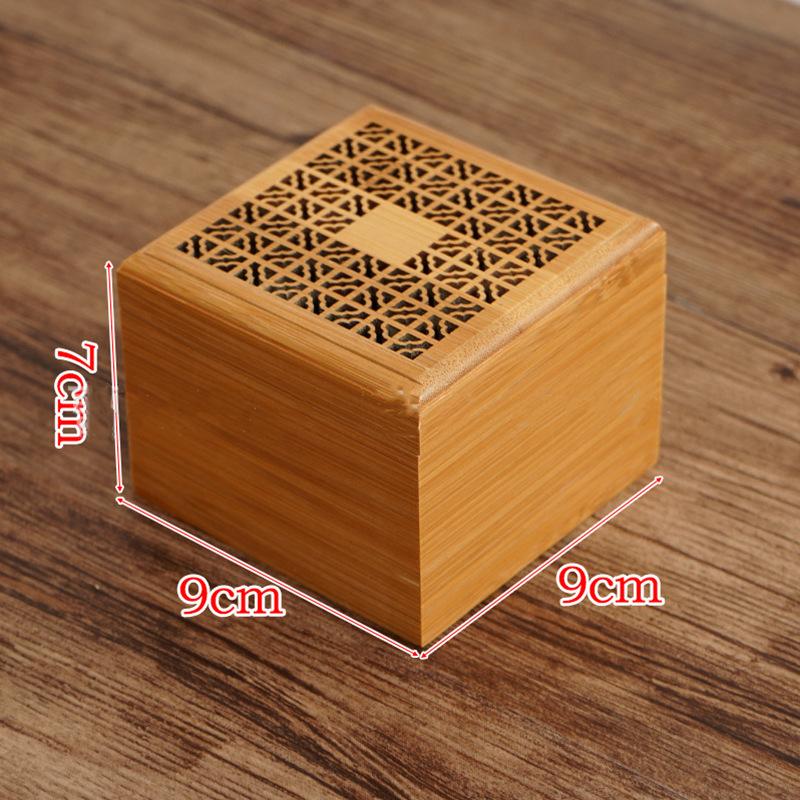Bamboo Incense Burner Box Two Layers Household Classical Elegant Desktop Bamboo Incense Box