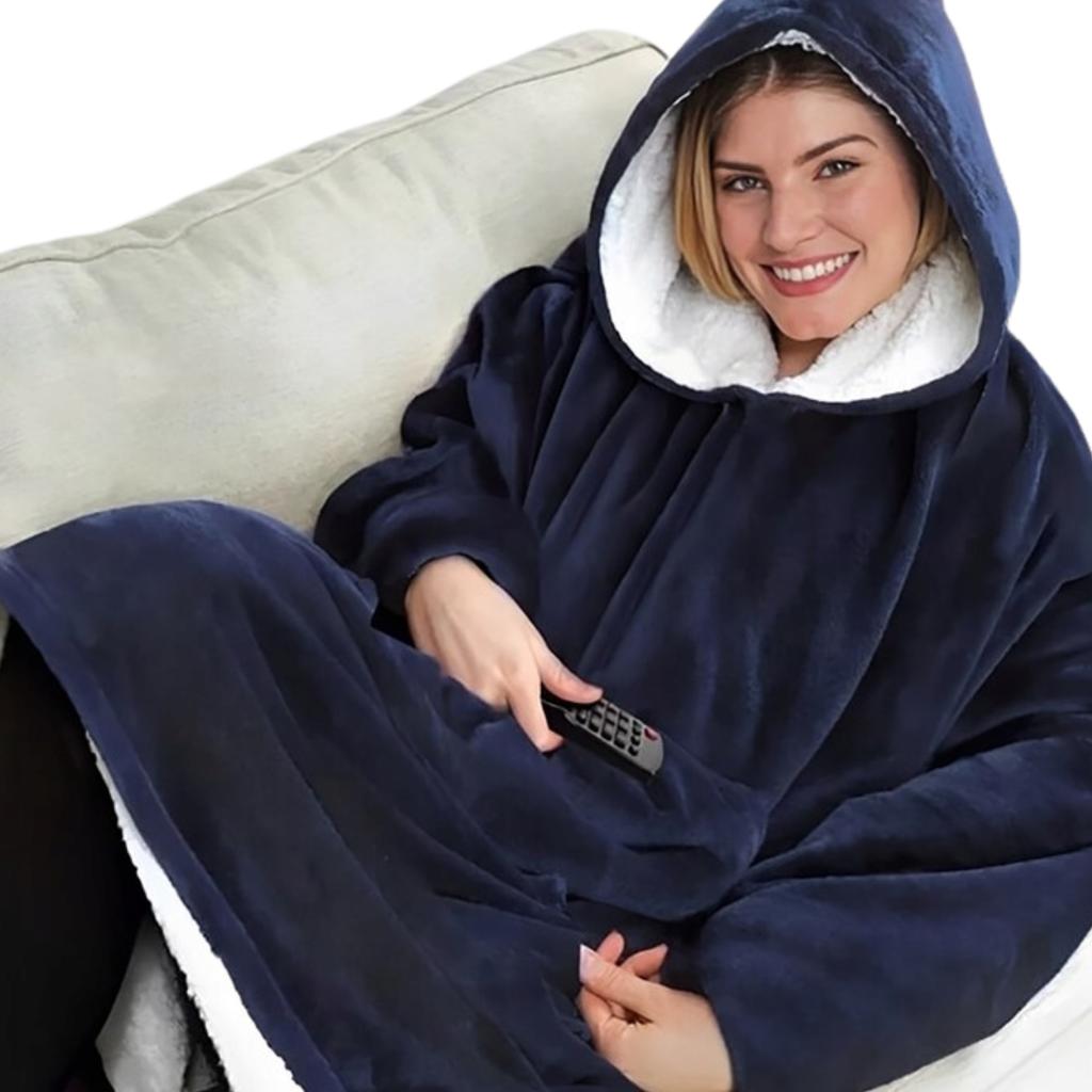 Blanket Sweatshirt Blanket Sweatshirt Warm Thick Hooded Sweatshirt Blanket Sweatshirt Blue