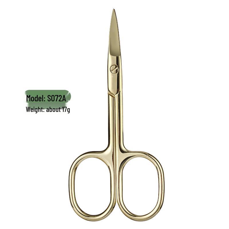 Stainless Steel Russian Style Curved Scissors & Nail File Set for Cuticles, Eyebrows, Nose Hair, and Ingrown Nails