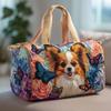 3D Printed Puppy Series Quilted Cotton Travel Bag - Fashionable Women's Yoga Handbag