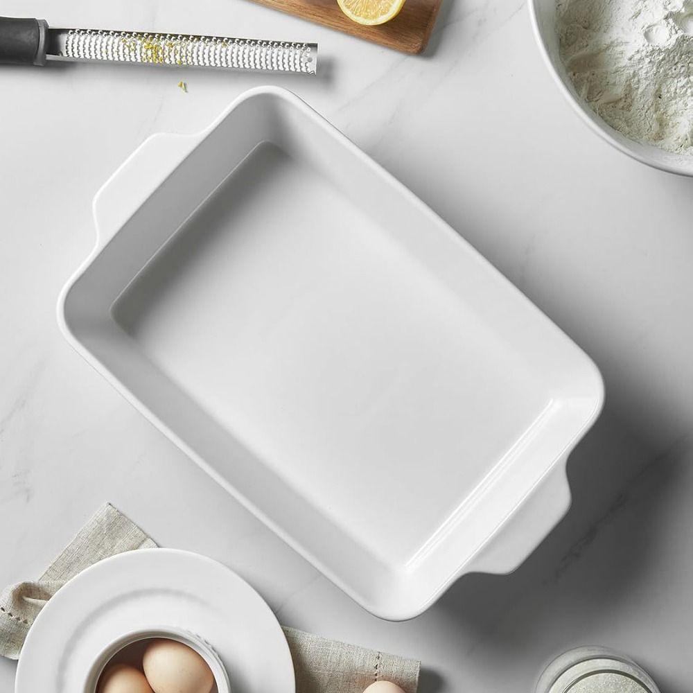 Stripe Pattern Ceramic Baking Tray Deepened Lasagna Pan Multipurpose Baking Dish  Oven