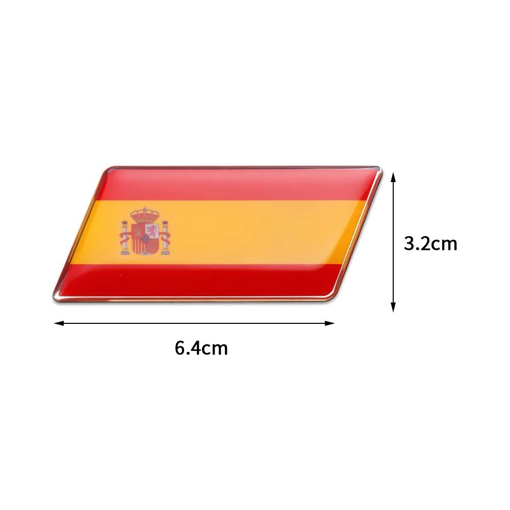 3D Epoxy Car Styling Body Trunk Decor Sticker with Bangladesh Kurdistan Israel Brazil Palestine Poland France Flag Emblem