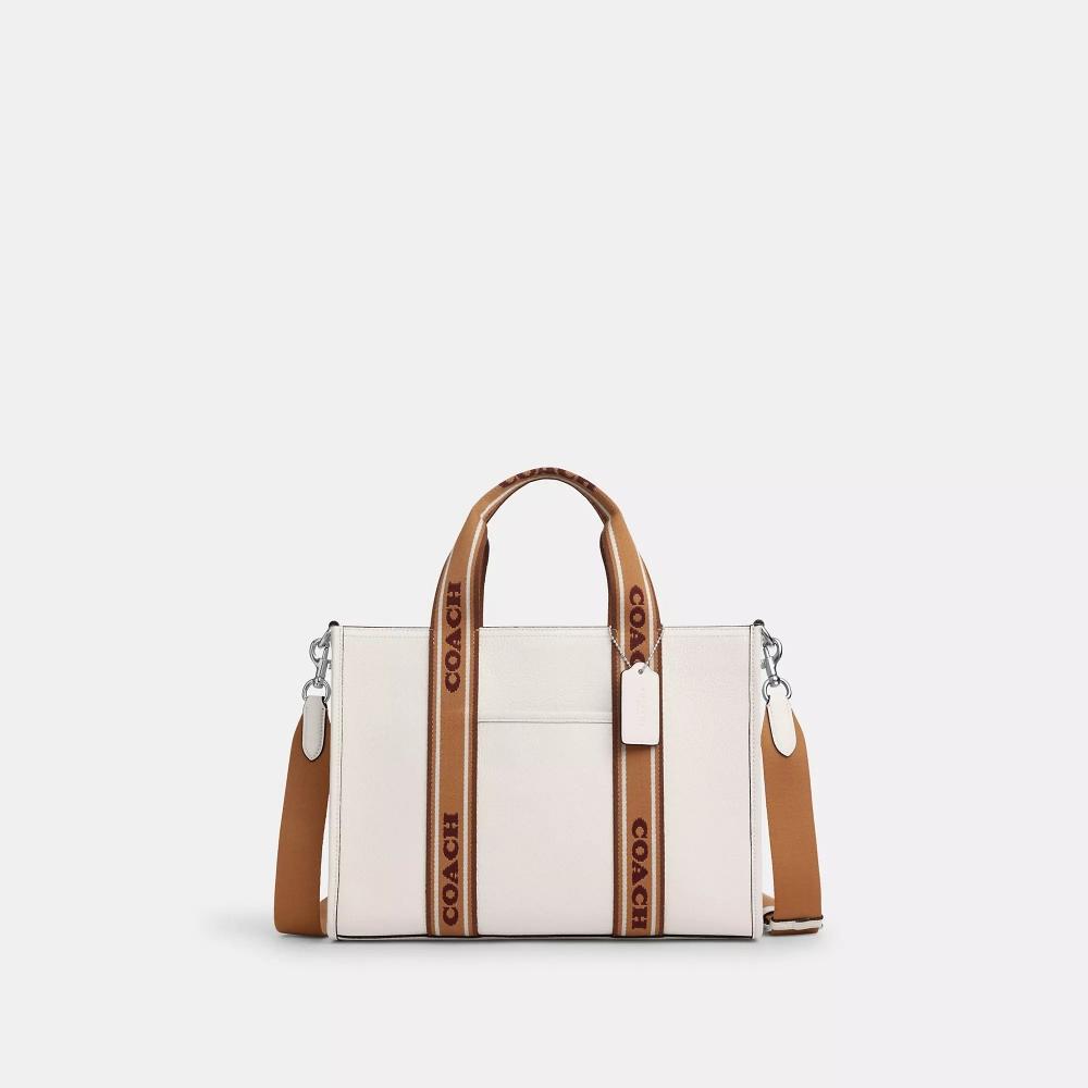 

Coach Smith Tote Bag Silver Chalk Multi One Size