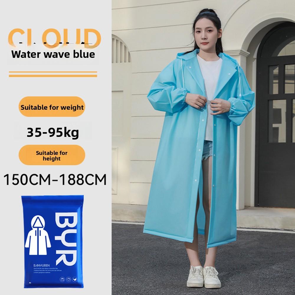 Thickened Adult Rain Jacket, Windproof And Waterproof EVA Thickened Full Body All In One Raincoat, Outdoor Cycling, Portable Raincoat