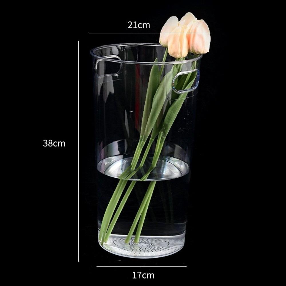 Modern Flower Bucket Acrylic Flower Wake Up Vase New Deep Water Flower Pot Living Room
