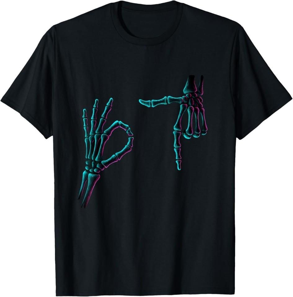 67 Meme Skeleton Hand 6 7 Halloween Six Seven Funny Teens T-Shirt L